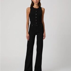 PAIGE Genevieve Flare Jeans - Black